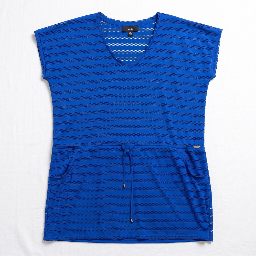 Calvin Klein XXL Blue Mesh Swim Cover Up Womens Casual Coastal Athleisure